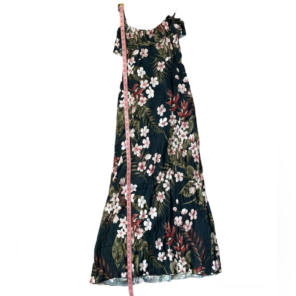 Chaser Tropical Print Strappy Tie-Back Maxi Dress M - Picture 9 of 10